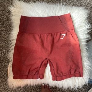 Dark red Gym Shark biker shorts